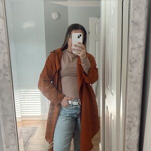 Orange Trench Coat - Small